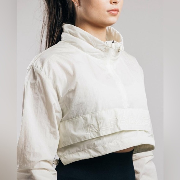 Alphalete Performance Endure Crop Jacket OffWhite Women's Size Small Windbreaker - Picture 1 of 14